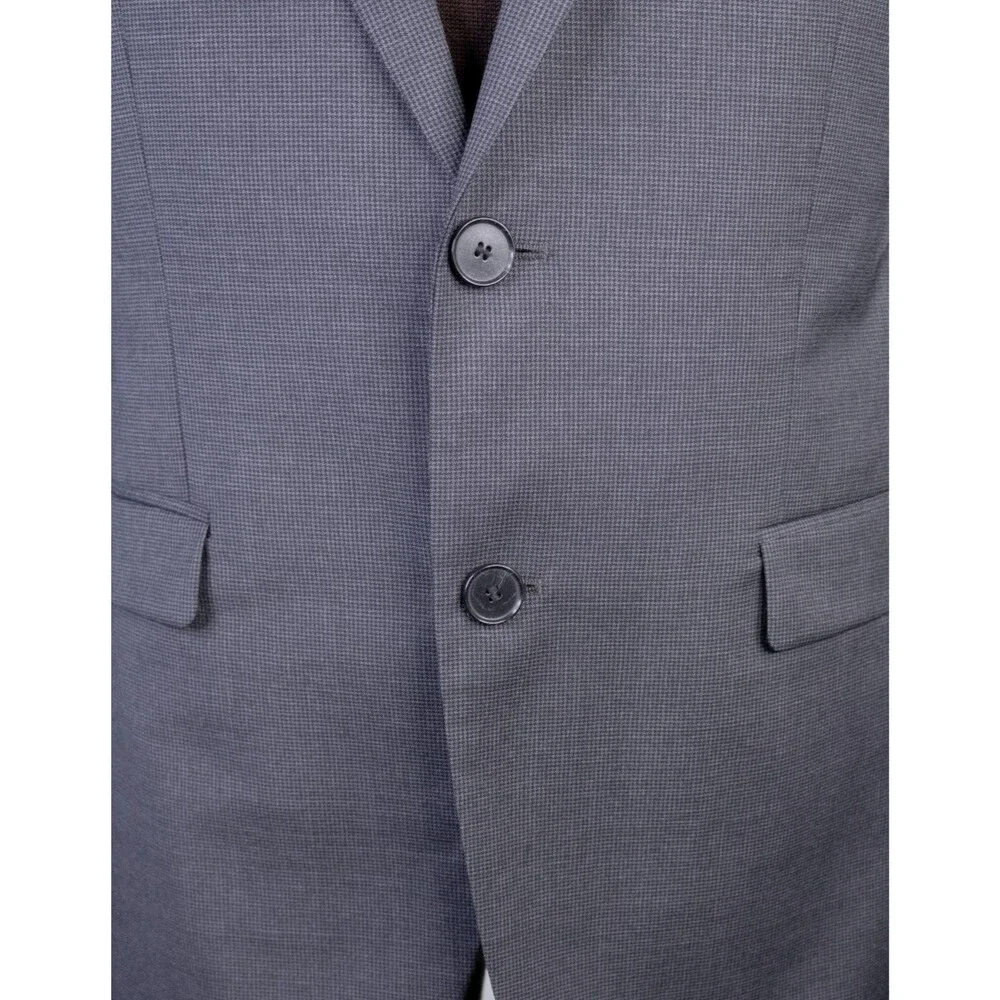 BOSS Hugo Boss Suit Jacket Sport Coat Blazer Sz 40R Houndstooth Wool 2-Button